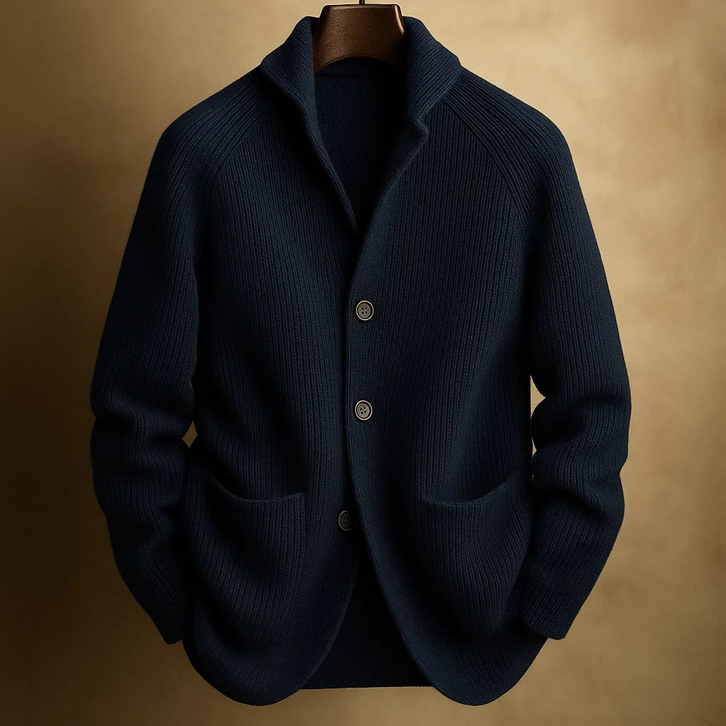 Coarse Knit Cashmere Cardigan