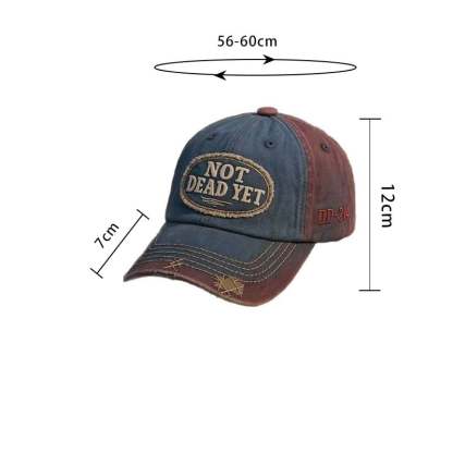 🧢 NOT DEAD YET – Vintage Washed Broderad Keps med DD-214-patch