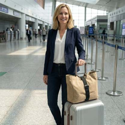 🧳 Slipp att väskan glider – Justerbart bagagerem som håller allt på plats!