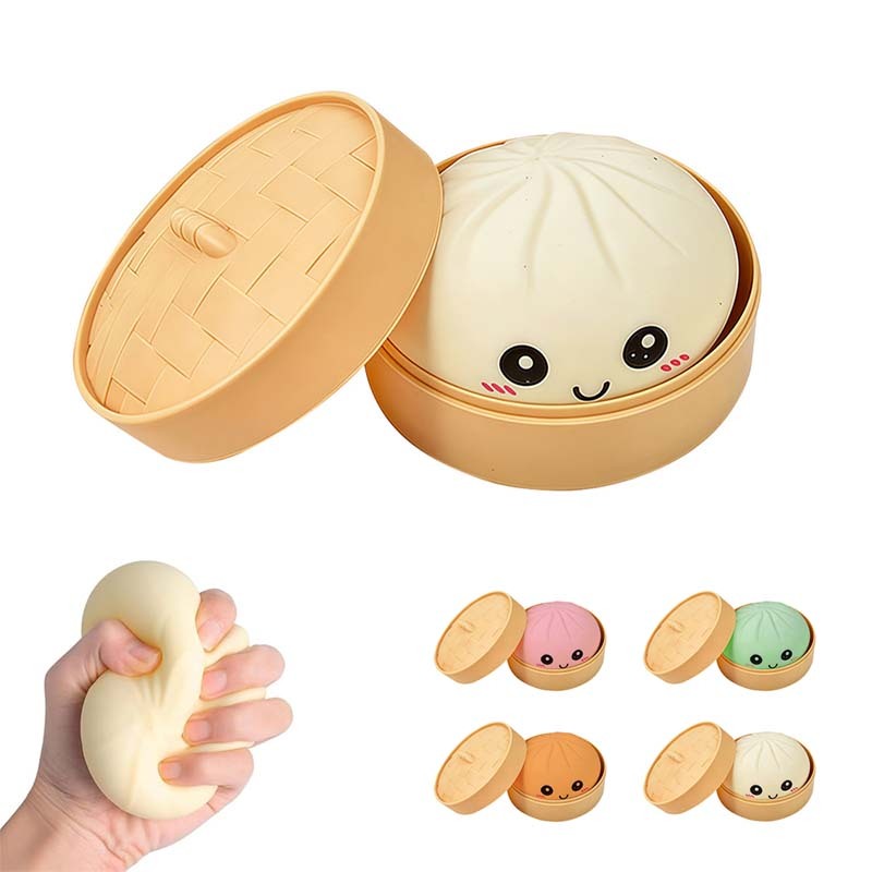 Simulerad Bao Squishy – Stressavlastande Mjukleksak för Kontor och Studier