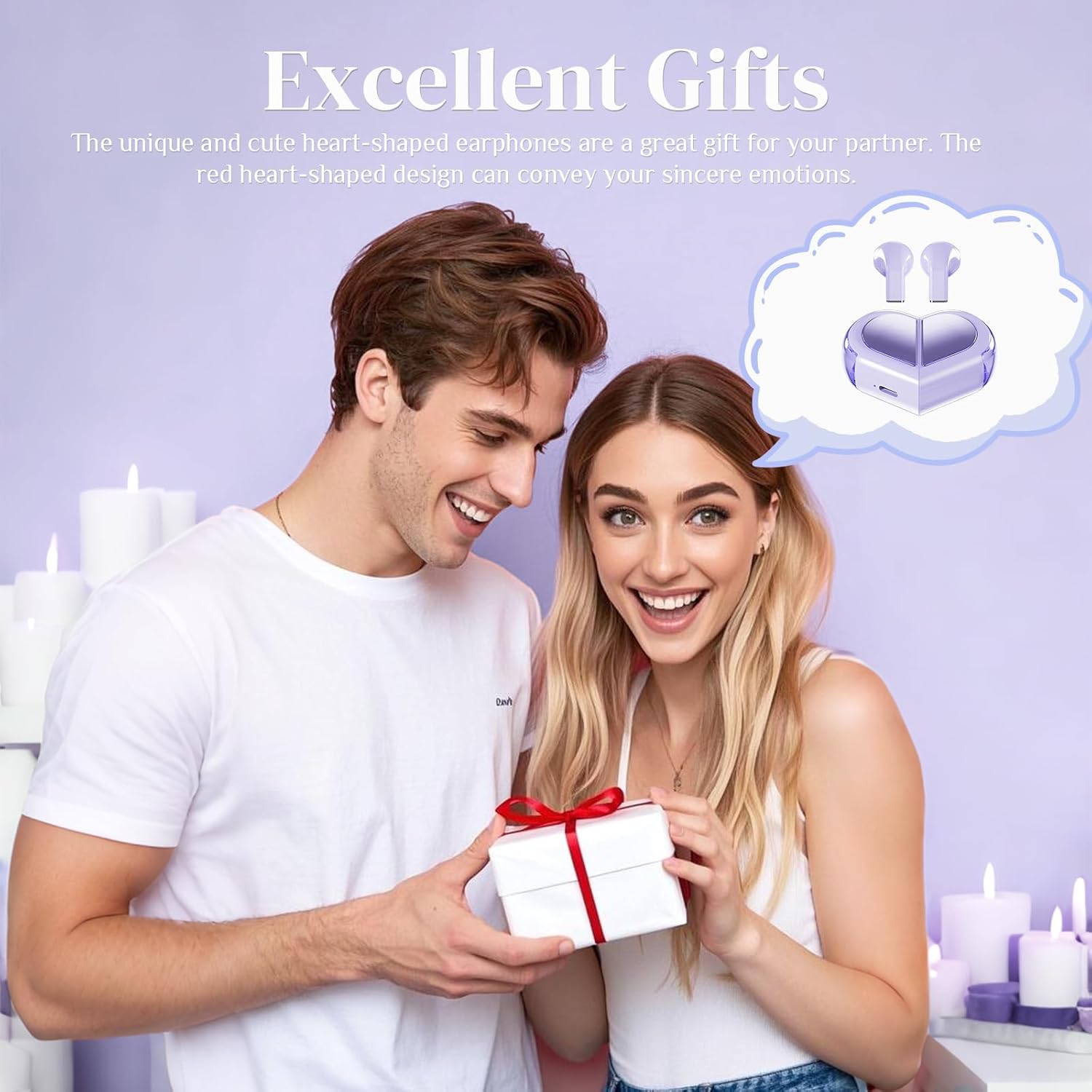 ❤️Hot Selling❤️ heart shaped wireless earphones