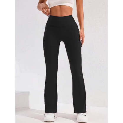 Flared Flattering Fashionable Squatproof Leggings with Pockets