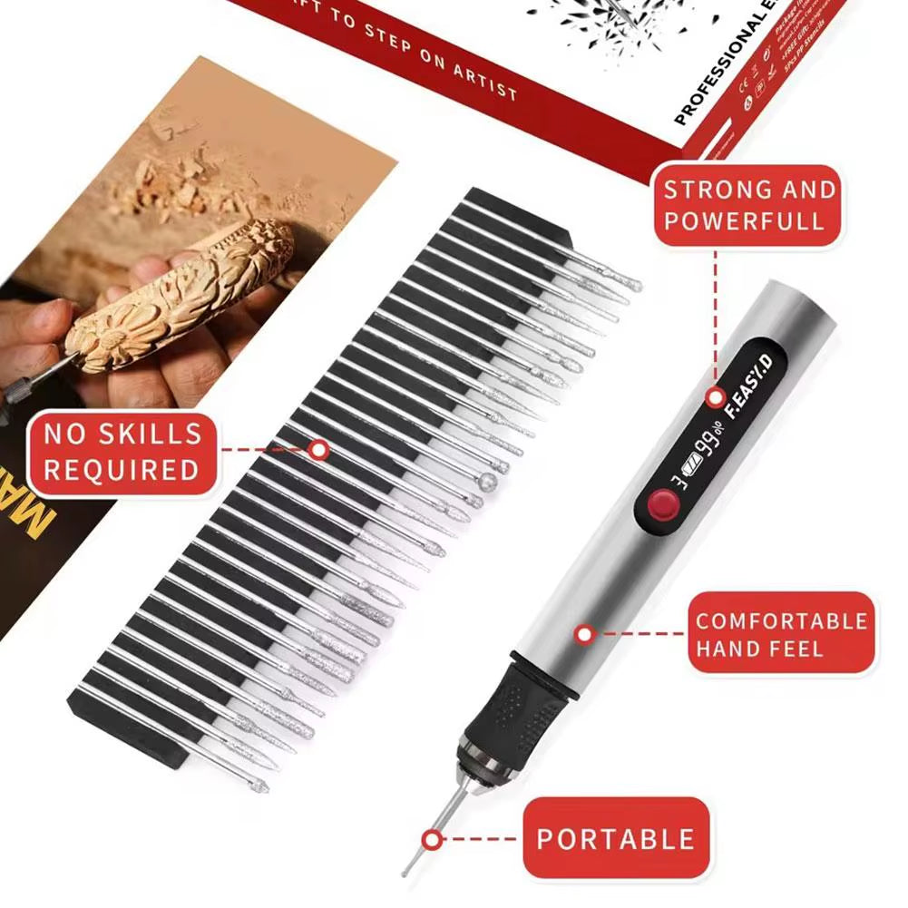✨ Elektrisk Precisions-Graveringspenna – Gravera din kreativitet på vilket material du vill