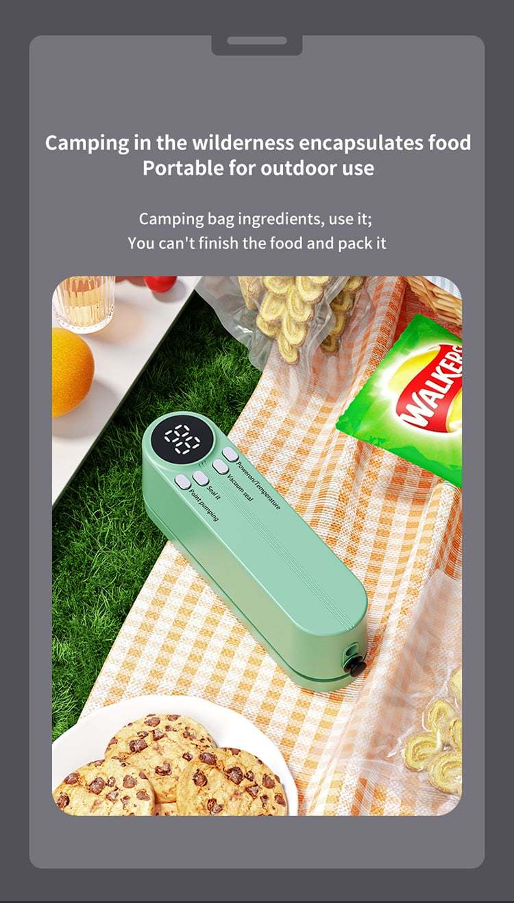 🥗 Keep Your Food Fresh ✨Mini Wireless Vacuum Sealer