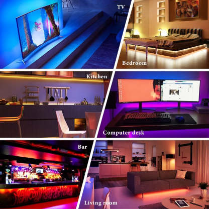 ✨ RGB LED Strip Lights – USB-driven 5050 LED-remsa med fjärrkontroll