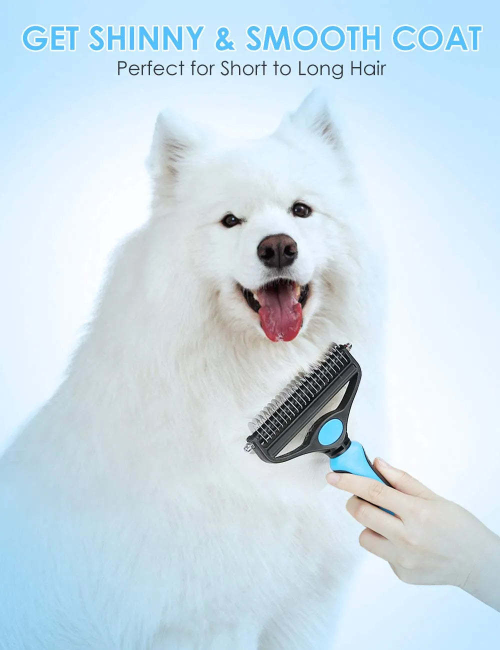 🥳2026 HOT SALE🥳💞50K+ SOLD!🔥💖 50% OFF! Gentle Deshedding Brush for Dogs & Cats – Sharp inner blades cut tangles, rounded tips protect skin. Ergonomic grip, easy to clean. Love the brush, hate the shedding. 🐈🌸