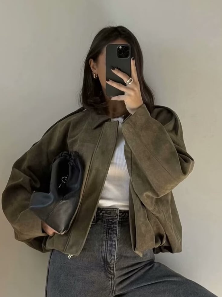 💥2025 HOT SALE💥New Spring Autumn Military Short Jacket, Casual Loose Fit Women's Coat