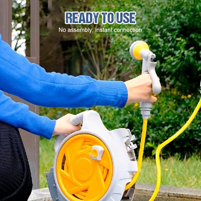 Bärbar Slangvagn med 7 Spraylägen – Smidig Bevattning för Trädgård och Uteplats