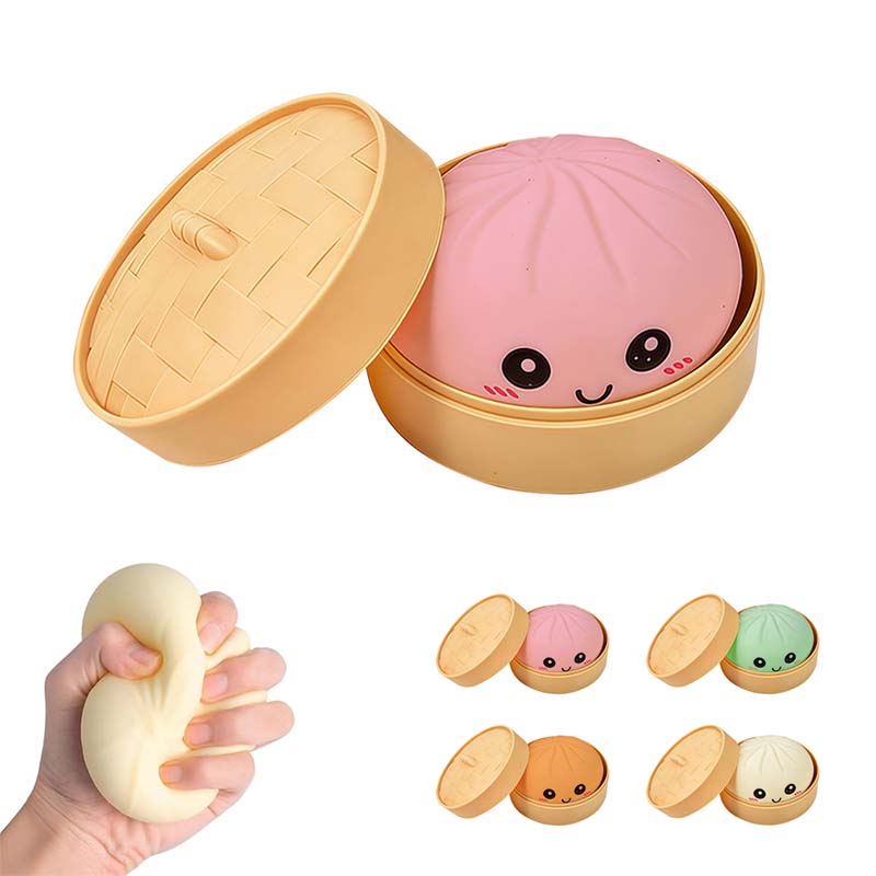 Simulerad Bao Squishy – Stressavlastande Mjukleksak för Kontor och Studier