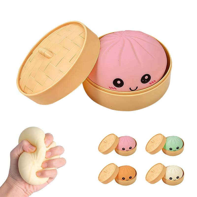 Simulerad Bao Squishy – Stressavlastande Mjukleksak för Kontor och Studier
