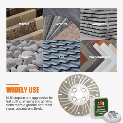 🔥Vinkelslipskiva – Elektropålagd diamant – 4 1/2" / 5" / 6" PLUS+