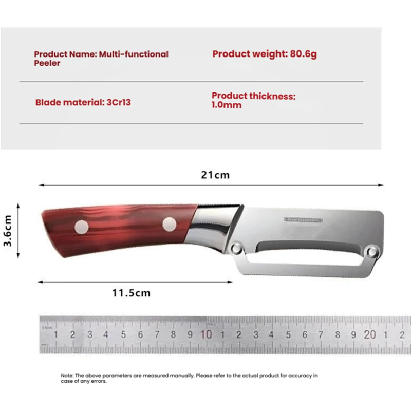 🔪 Multifunktionell Skalkniv för Frukt & Grönsaker – Vass, Smidig & Bekväm att Använda