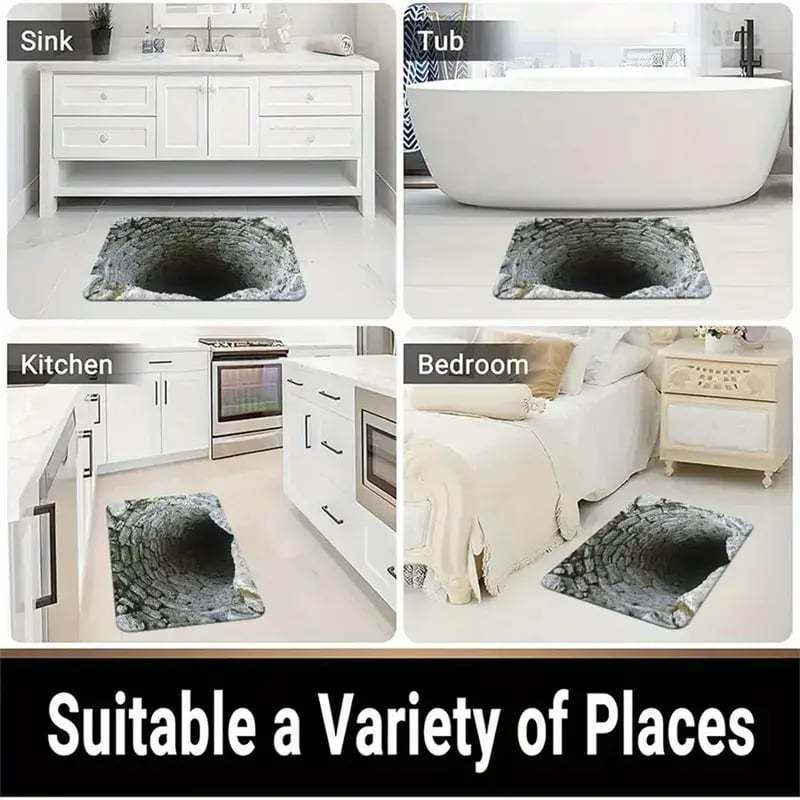 Endless Abyss 3D Optical Illusion Non-Slip Doormat – Vivid HD Print 🔥