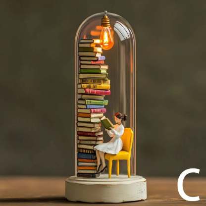 📚Handcrafted Reader Night Light – Limited Design for Book Lovers