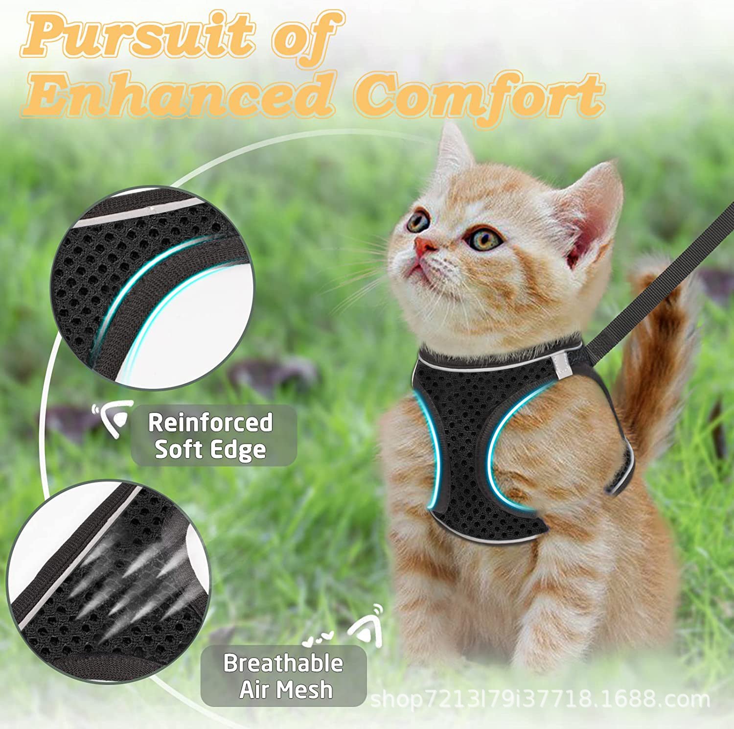 🐾 Sele & Koppel Set för Hund och Katt 