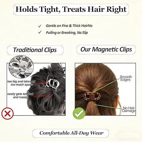 🌟🎀Smart Magnetic Hair Clips – Quick, Secure & Comfortable Hair Styling Solution