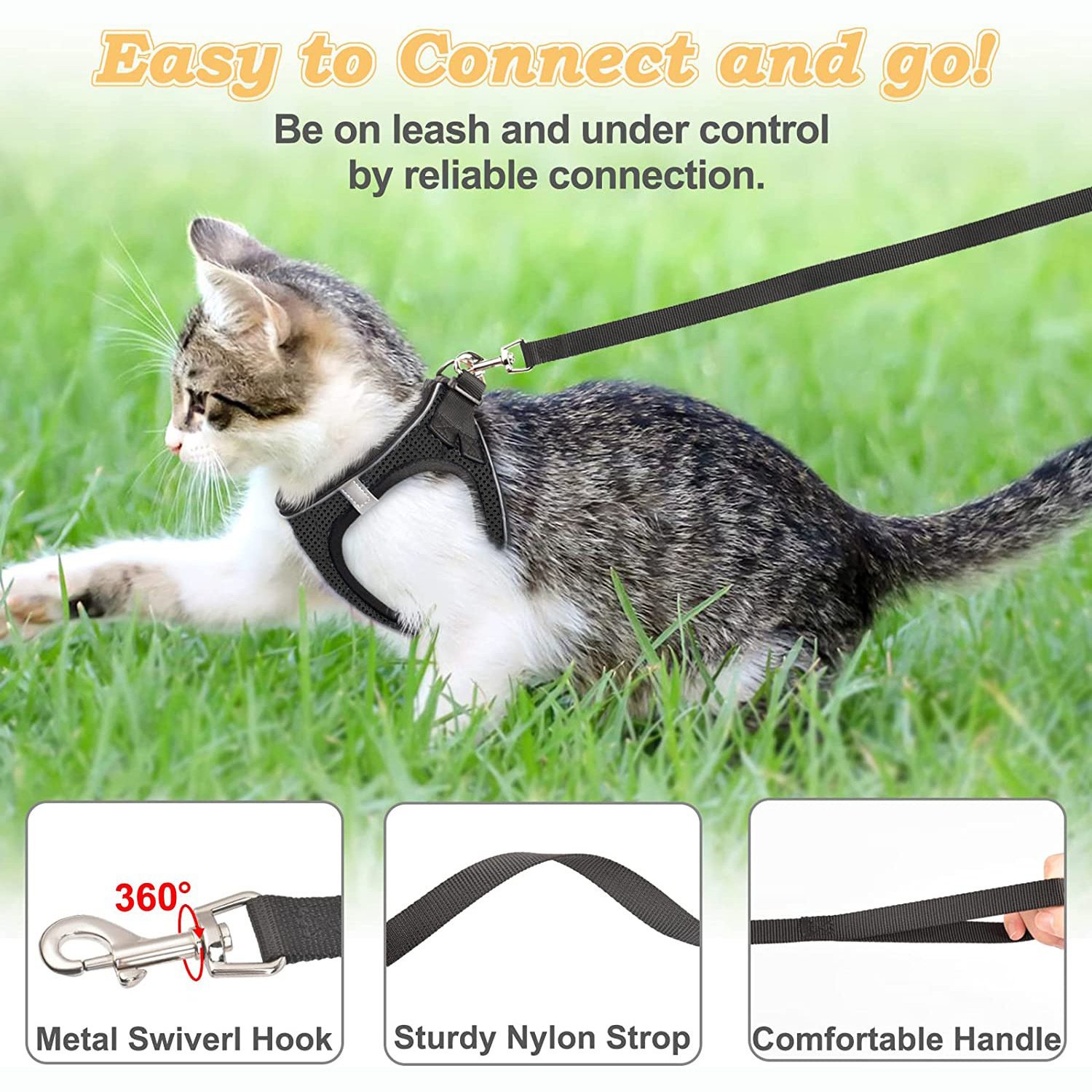 🐾 Sele & Koppel Set för Hund och Katt 