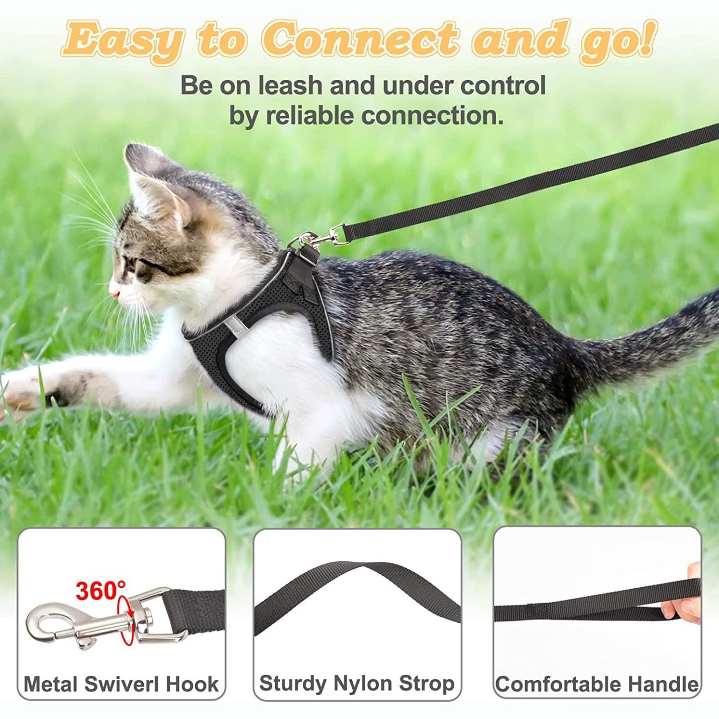 🐾 Sele & Koppel Set för Hund och Katt 