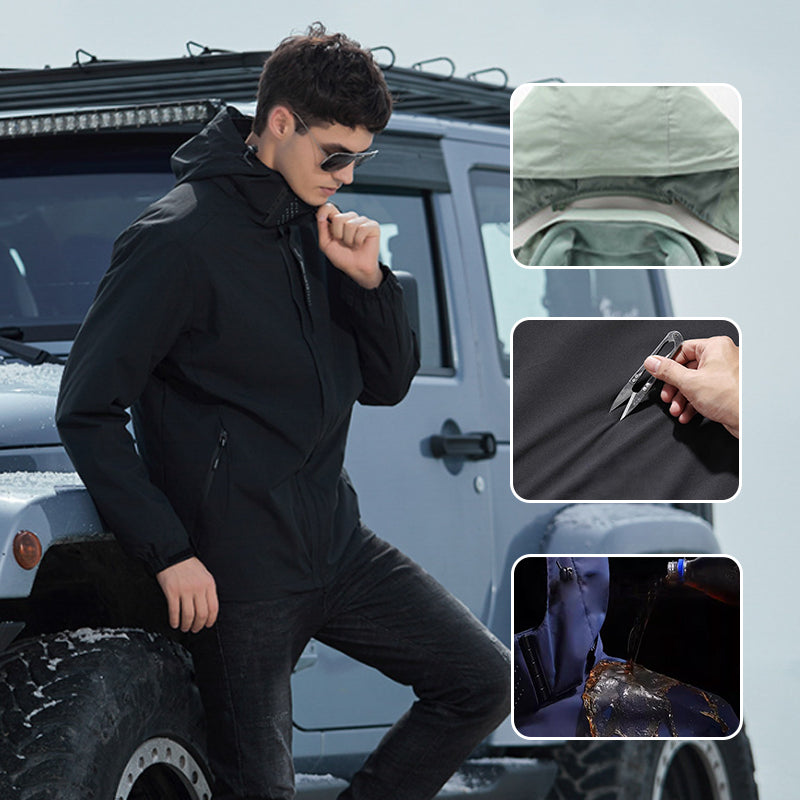 🔥Varm lätt huvajacka med full dragkedja