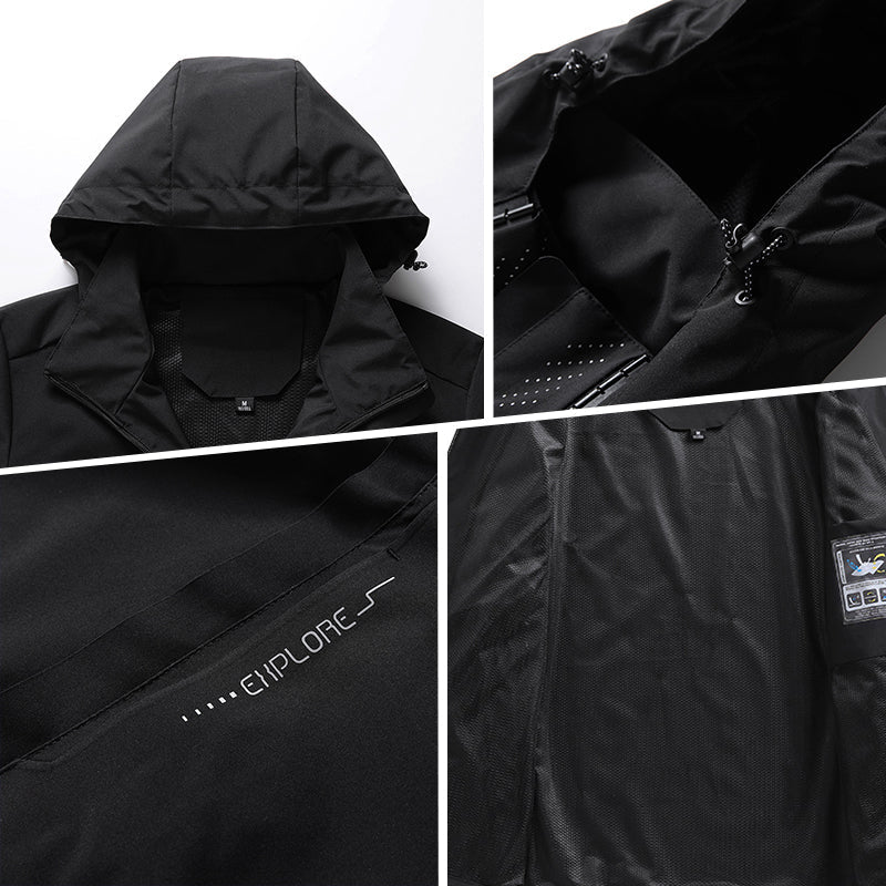 🔥Varm lätt huvajacka med full dragkedja