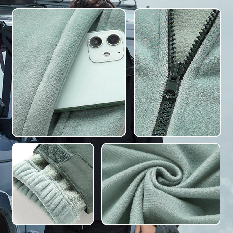 🔥Varm lätt huvajacka med full dragkedja