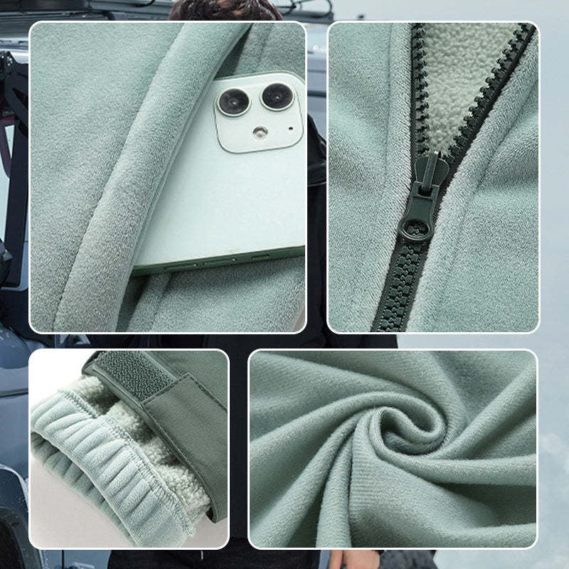 🔥Varm lätt huvajacka med full dragkedja