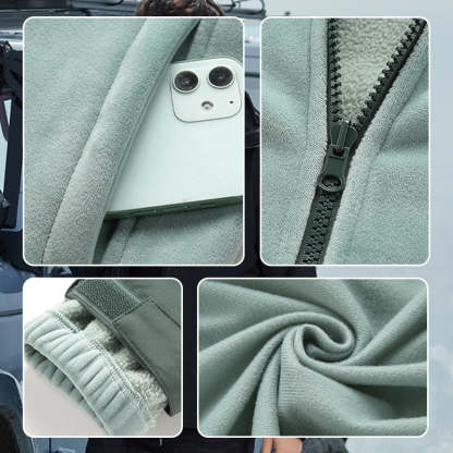 🔥Varm lätt huvajacka med full dragkedja