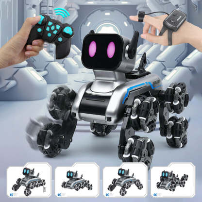 💥Hot Sale Offers🐶Chien robot acrobatique intelligent à huit roues🖤Escalade, transformation, détection de gestes