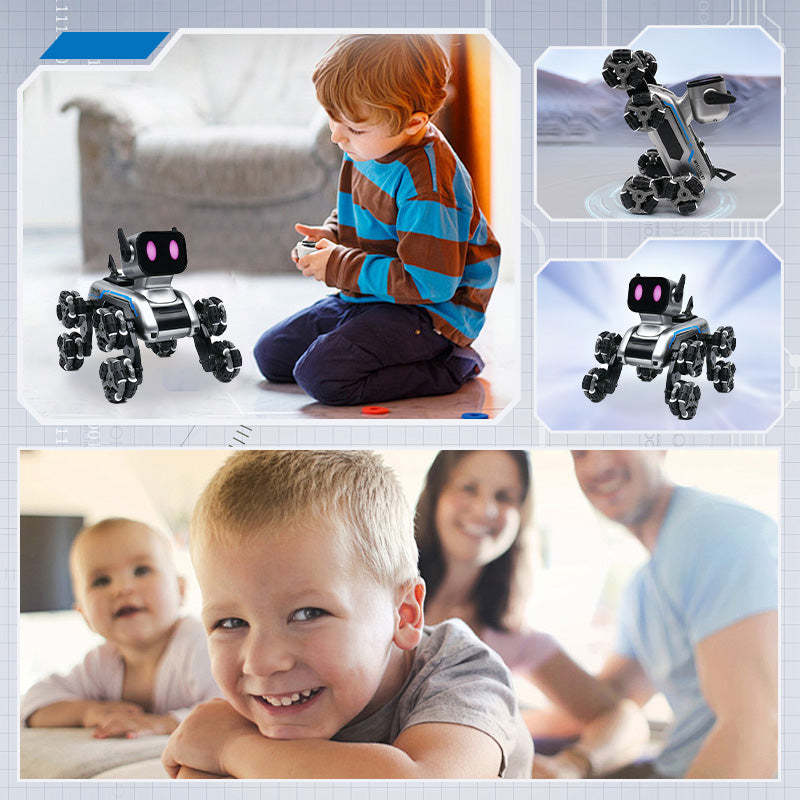 💥Hot Sale Offers🐶Chien robot acrobatique intelligent à huit roues🖤Escalade, transformation, détection de gestes