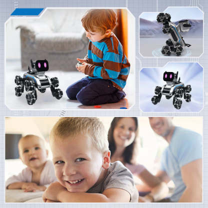 💥Hot Sale Offers🐶Chien robot acrobatique intelligent à huit roues🖤Escalade, transformation, détection de gestes