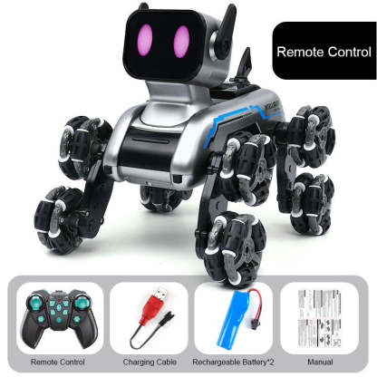 💥Hot Sale Offers🐶Chien robot acrobatique intelligent à huit roues🖤Escalade, transformation, détection de gestes