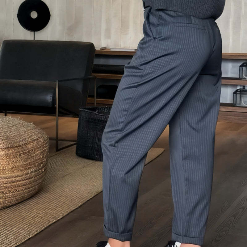 🔥Women's High Waist Casual Straight Blazer Pants🍃