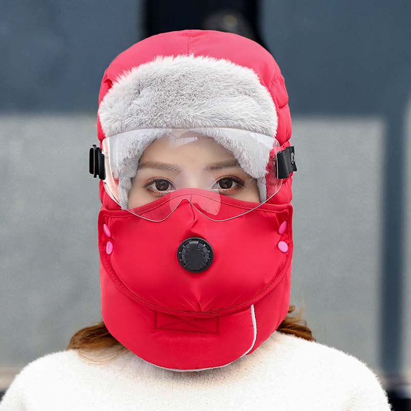 Thermische Kappe mit abnehmbarer Atemventilmaske