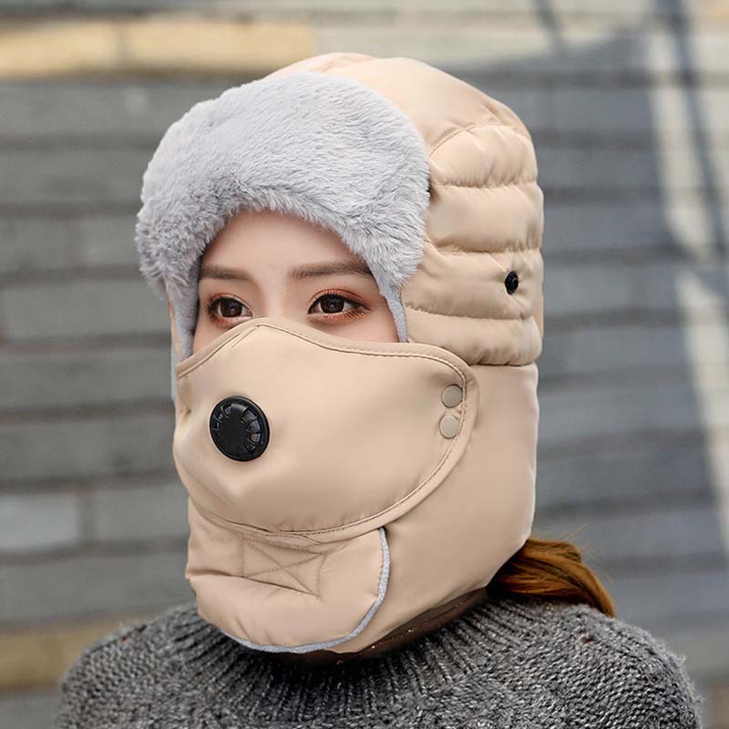 Thermische Kappe mit abnehmbarer Atemventilmaske