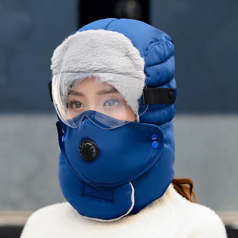 Thermische Kappe mit abnehmbarer Atemventilmaske