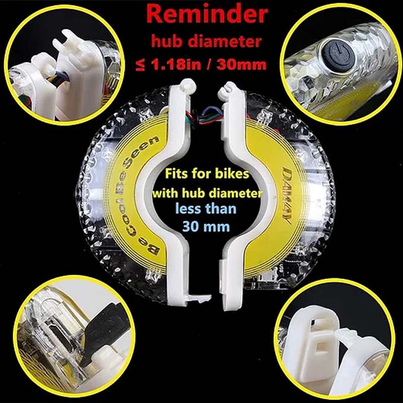 ✨ LED-Navlampa för Cykel – 360° Synlighet, Flera Färglägen & Smart Sensor