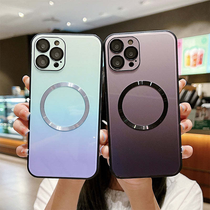 ✨Gradient Magnetic Glass Case för iPhone