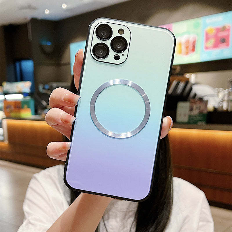 ✨Gradient Magnetic Glass Case för iPhone