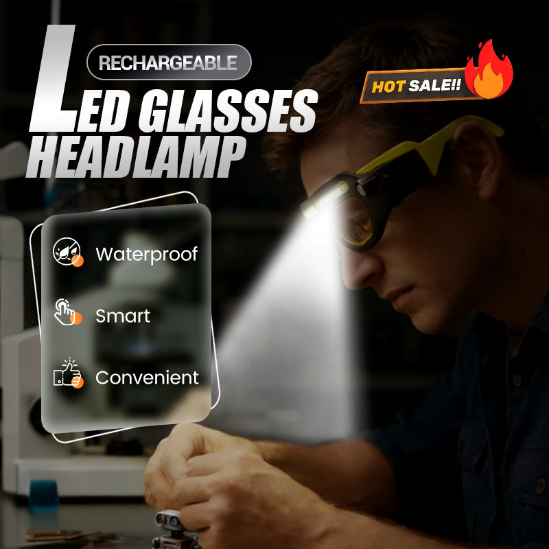 💡 Superlätta LED-glasögon – Perfekt ljus exakt där du tittar, utan tunga pannband!