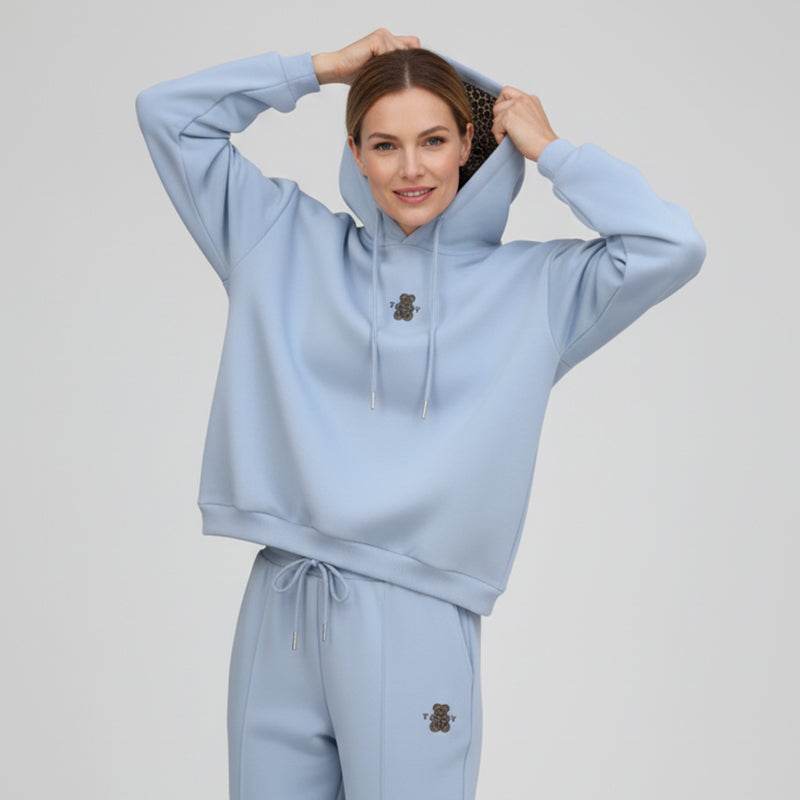 Oversized Hoodie med Leopardhuva – Mjuk, Trendig & Bekväm Damtröja