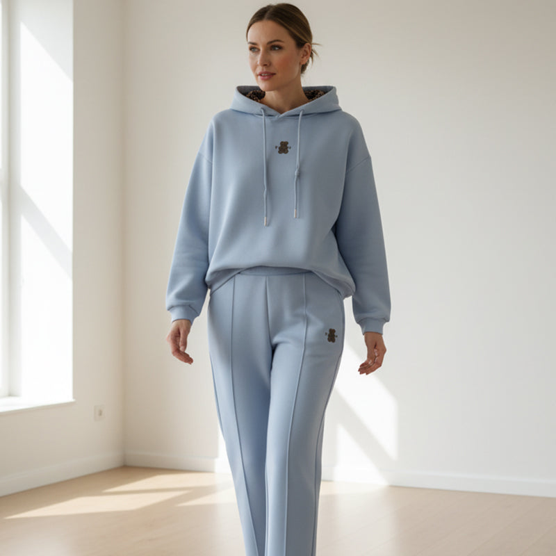 Oversized Hoodie med Leopardhuva – Mjuk, Trendig & Bekväm Damtröja