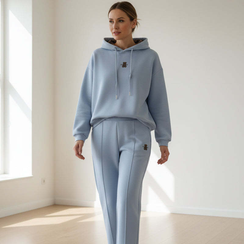 Oversized Hoodie med Leopardhuva – Mjuk, Trendig & Bekväm Damtröja