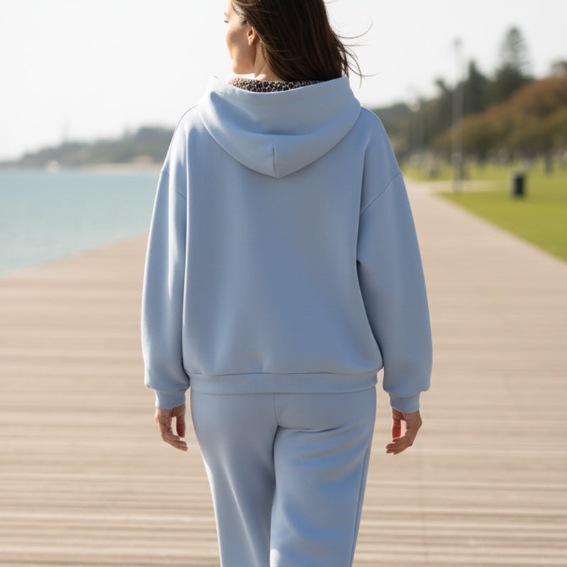 Oversized Hoodie med Leopardhuva – Mjuk, Trendig & Bekväm Damtröja