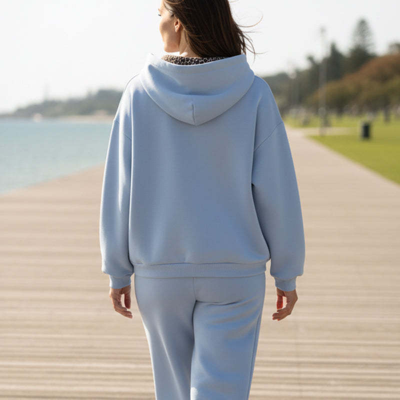 Oversized Hoodie med Leopardhuva – Mjuk, Trendig & Bekväm Damtröja