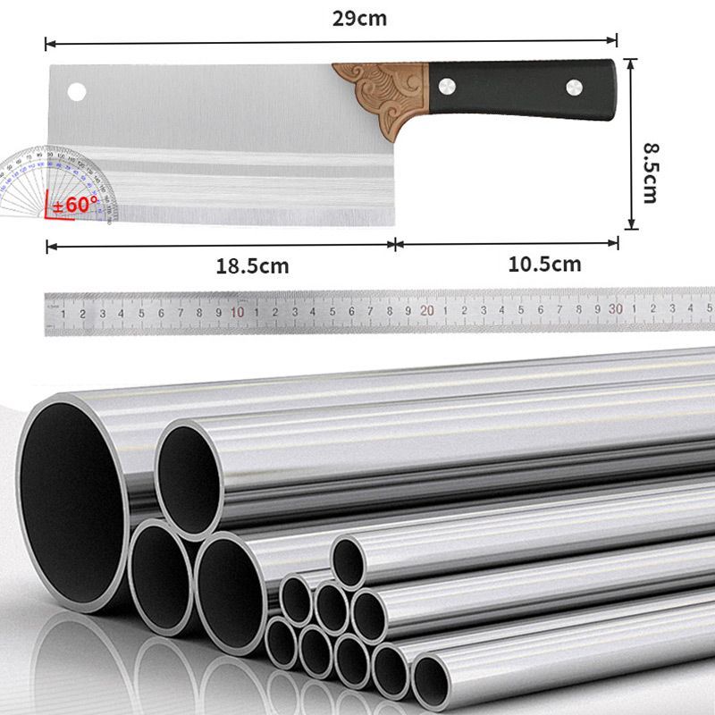 Smidd Kockkniv i Högkolstål – Extra Vass, Rosttålig & Ergonomiskt Grepp