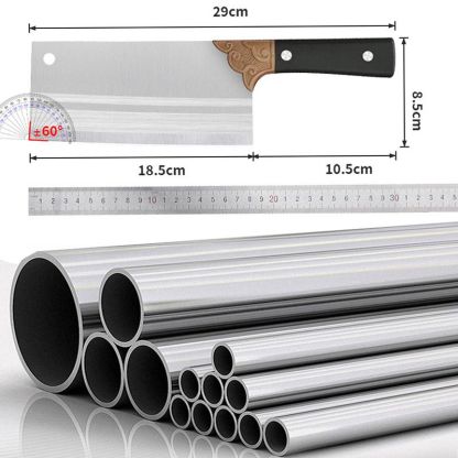 Smidd Kockkniv i Högkolstål – Extra Vass, Rosttålig & Ergonomiskt Grepp