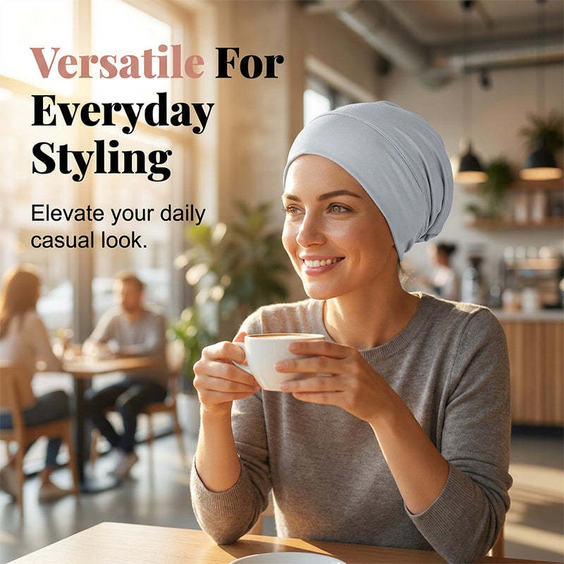 Smart och stretchig under-scarf mössa för en slät och bekväm frisyr hela dagen