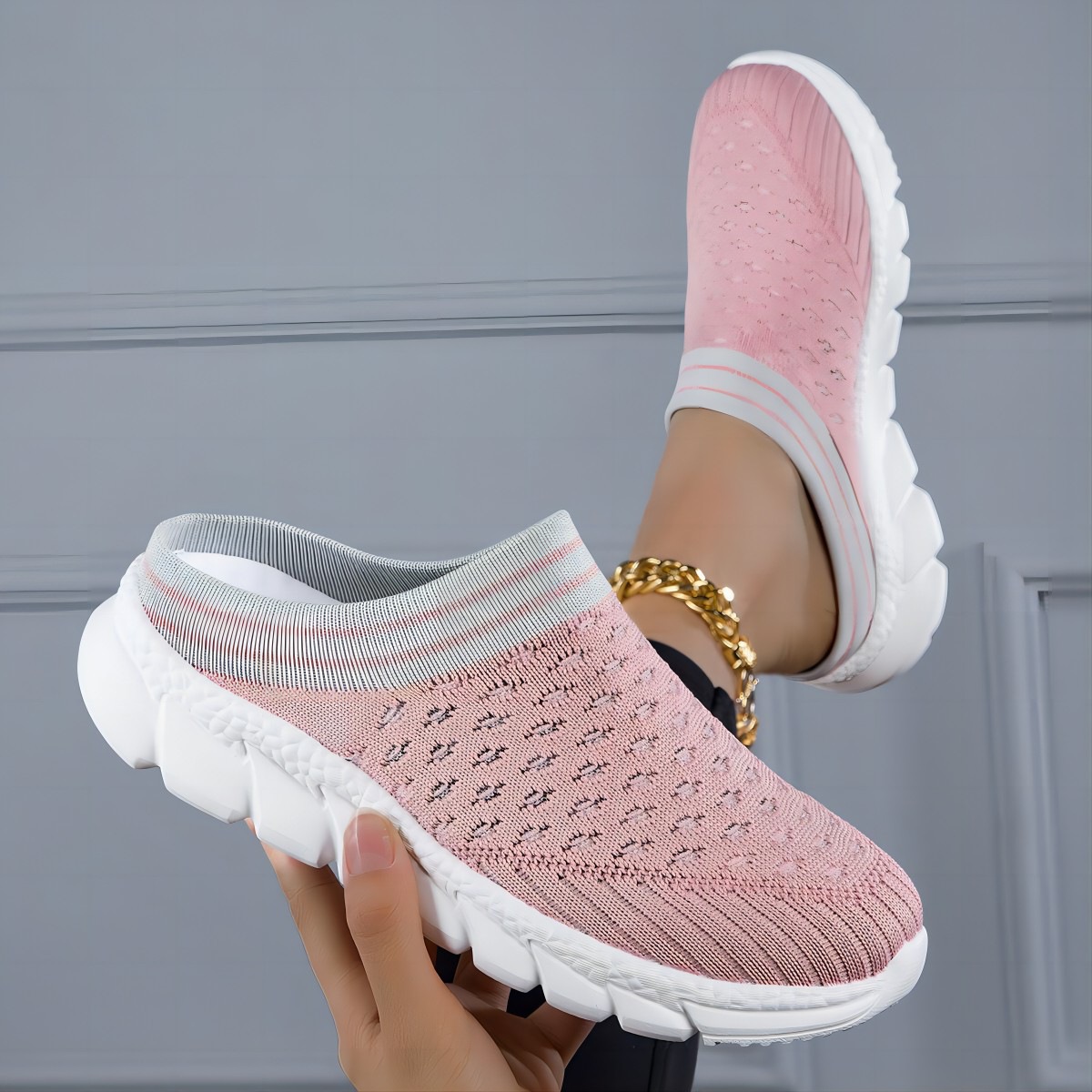 Breathable Fly Knit Sneakers For Women