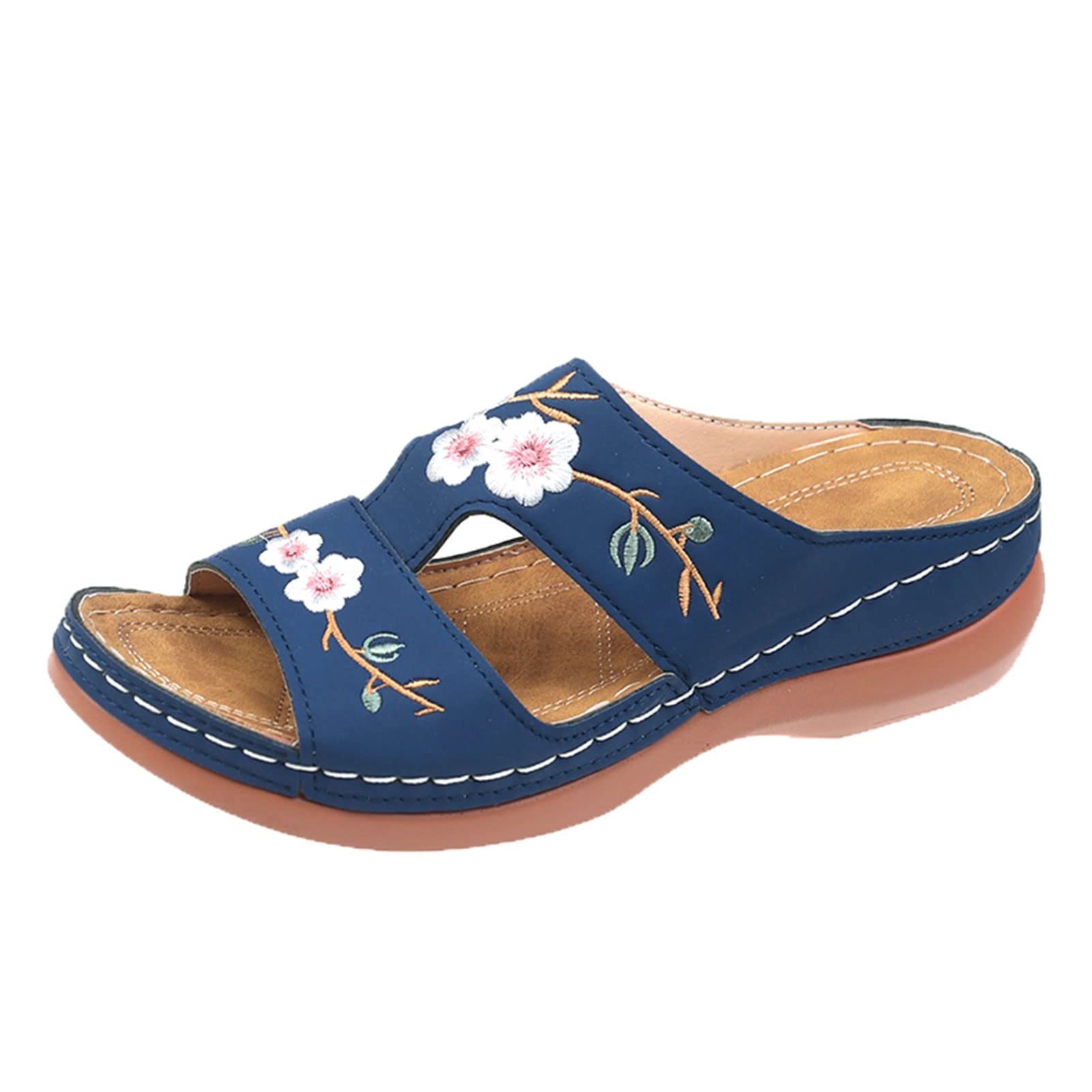 Women’s Floral Embroidered Wedge Sandals