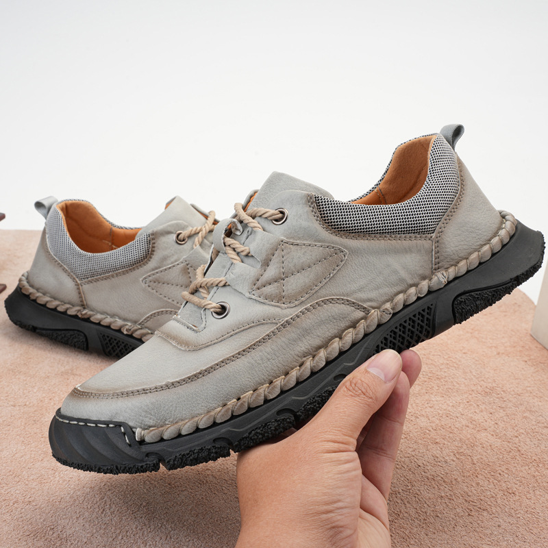 🔥New models available, 40% off🎉Men's genuine leather handmade walking shoes for foot pain relief with arch support